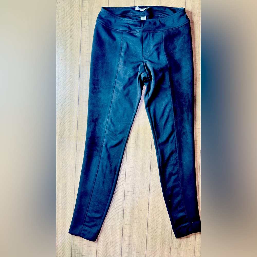 Calvin Klein Black Pant, half suede - Size XSM